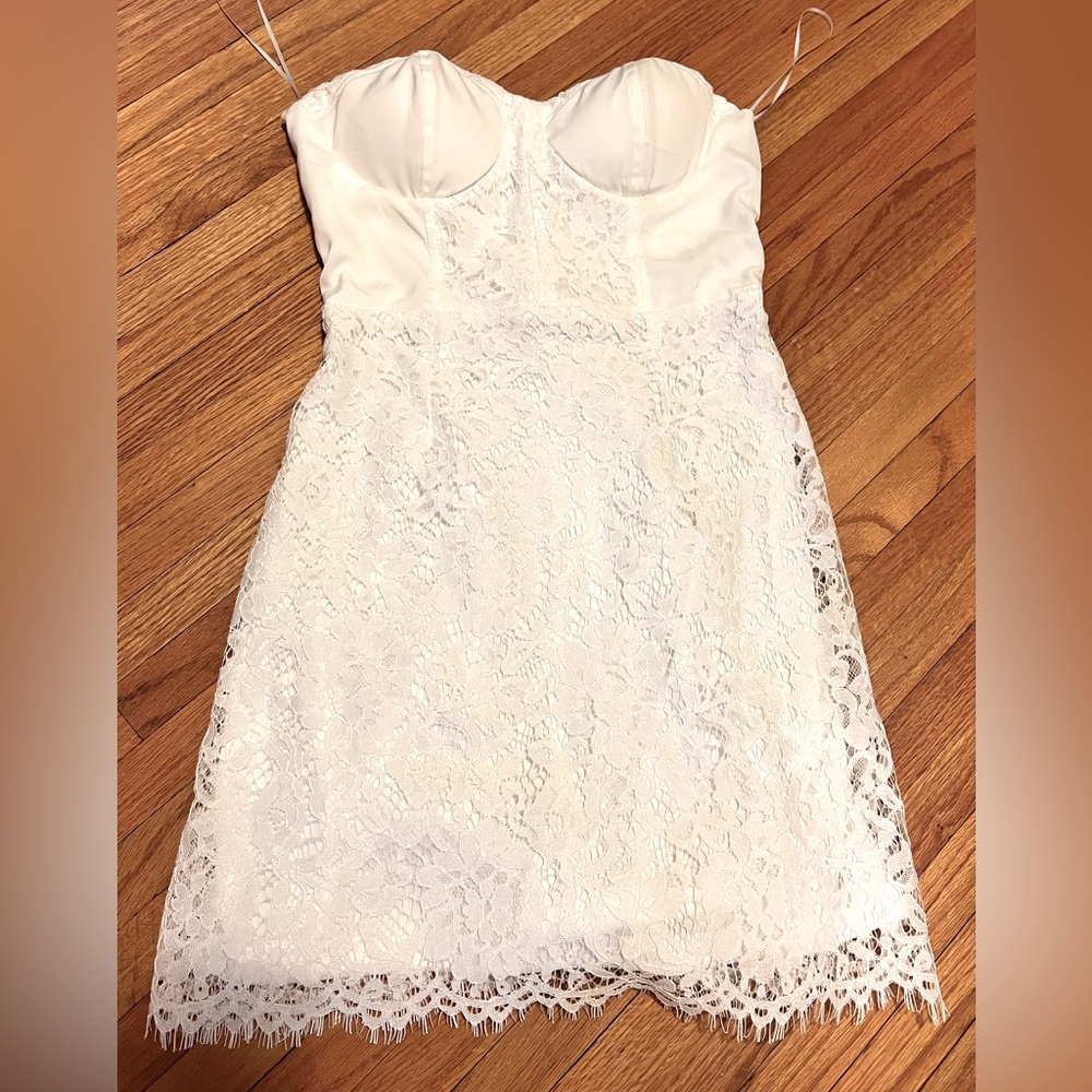 White mini dress